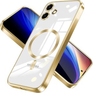 جراب مغناطيسي رفيع وناعم من البولي يوريثين المقاوم للحرارة مع واقي مدمج لعدسة الكاميرا ومتوافق مع ماج سيف ومقاوم للصدمات لموبايل سامسونج جالاكسي A06 من دلـع موبايلك