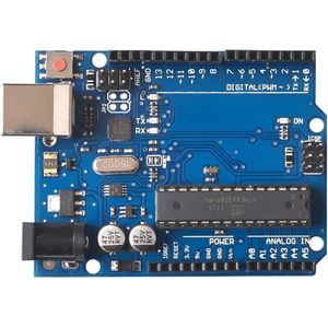 لوحة تطوير اونو R3 متوافقة مع اردوينو، بمتحكم ATmega328P لمشاريع الإلكترونيات (اللوحة فقط - بدون كابل)