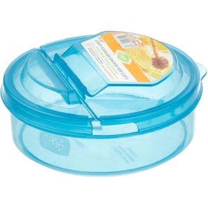 Bager علبة بلاستيك دائرية لحفظ الطعام من باجر BG-387 - ازرق