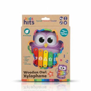 إكسيلوفون خشبي تعليمي على شكل بومة للأطفال