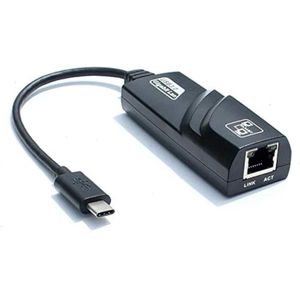 Portable USB 3.0 Type C to Gigabit Ethernet LAN Adapter for PC - Black