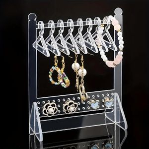 Unique Stylish Acrylic Earring Holder - Creative Jewelry Organizer and Small Coat Earring Hanger, Perfect Organizer for Women and Girls, Multi Style Design for Hanging Jewelry 