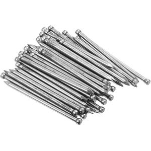 Unifizz 50pcs 75mm Finishing Nails Carbon Steel Headless Nails for Picture Hanging, Small Hardware Nails for Wood Frame, Wall Trim, Baseboards and Art Projects,Silver
