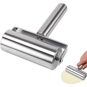Stainless Steel Rolling Pin Pastry Pizza Fondant Bakers Roller Metal Kitchen Utensils Ideal for Baking Dough, Pizza, Pie, Pastries, Pasta and Cookies