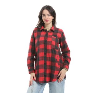Women's Plaid Button-Down Shirt