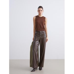 LC Waikiki Slim Fit Women's Faux Leather Trousers