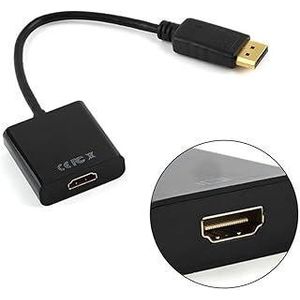 Zonic Z1012 Displayport Male To HDMI Female Converter Adapter Cable resolutions up to 1920x1200 / 1080P@60HZ For PC Laptop Black