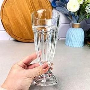 كوب زجاج شفاف لمشروب ميلك شيك (1)