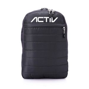 Activ Dual Zipper Printed Backpack - Dark Grey