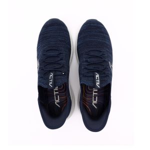 Activ Lace-Up Knit Running Sneakers - Navy Blue