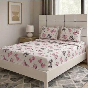4-Piece Fitted Bed Sheet Set (Large,160 cm)