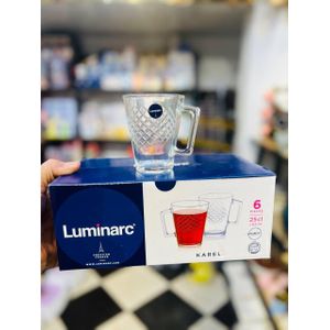 Luminarc طقم مجات للتقديم الشاي والقهوة والنسكافية ليمونارك 6 قطع إمارتي 
