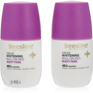 Beesline بيزلين رول أون طبيعي لتفتيح البشرة - لؤلؤة الجمال (عبوة قطعتين). 2*1-50ملل