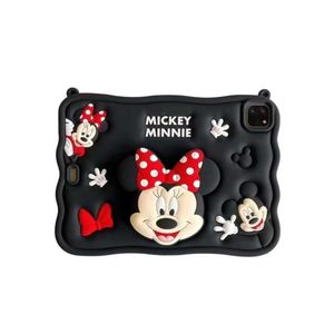 Cartoon 3D Silicon Handle Stand Cover For iPad 9th/8th/7th Generation (2022/2021/2020/2019 Model, 10.2 inch)