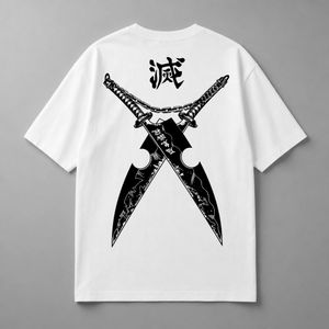T-Shirt Anime Oversized Cotton T-16 -  White