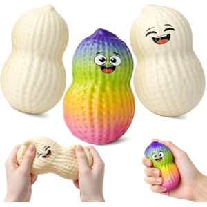 3PCS Slow Rising Peanut Squishy with Cute Expressions