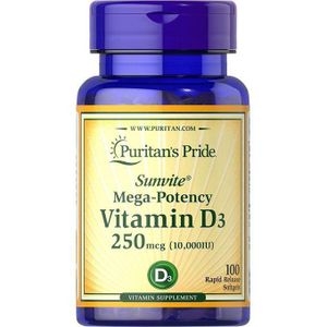 Puritan'S Pride  Vitamin D3 250 mcg (10,000 IU) 100 Capsules