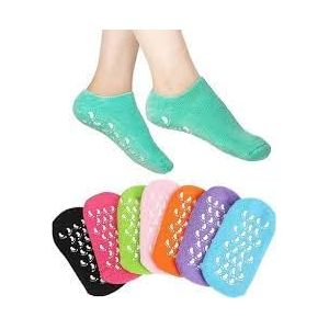 جوارب سيليكون بكعب لجوارب جل السبا المتشققة للنساء والرجال، جوارب لإصلاح الكعب المتشقق مع زيت طبيعي مرطب...