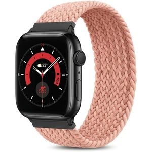 سوار مضفر سولو لوب متوافق مع ساعة ابل سلسلة 10 45 ملم 44 ملم 42 ملم / 46 ملم / 49 ملم، سوار معصم بديل من النايلون لسلسلة اس اي/مقاس L