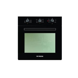 Fresh فرن فريش غاز كهربائي 60 سم مع شواية وزجاج أسود ومروحة هيدروليكية - موديل 8877