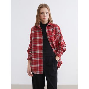 LC Waikiki Plaid Oversized Women's Shirt