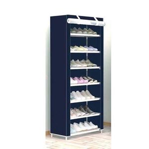 General Zama shoe organizer, 8 tiers - 7 shelves - imported blue