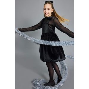 Defacto Girl Tulle Blouse Velvet Dress 2 Piece Set