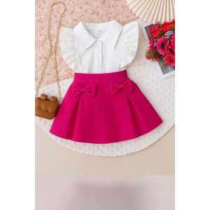 Girls' two-piece summer set white 