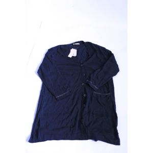 LC Waikiki V-neck Self Patterned Long Sleeve Women's Knitwear Cardigan LC WAIKIKI-navy blue-3XL