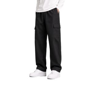 Nileton Men’s Relaxed Fit Cargo Pants, Lightweight Stretch Pants with Drawstring Waist and Multiple Pockets for Sports and Casual Wear