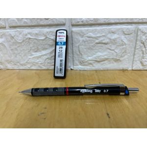 2 pcs Set Black Rotring Tikky Mechanical Pencil with Leads 0.5