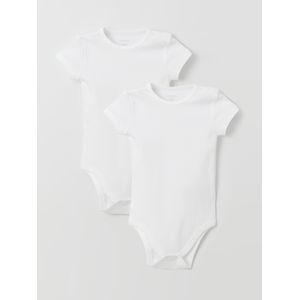LC Waikiki Crew Neck Basic Baby Girl Snap Fastener Body 2 Pack
