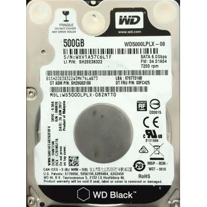 Western Digital هارد لابتوب 500 جيجا اسود سرعة لفات 7200