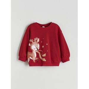 LC Waikiki Crew Neck New Year Themed Girl's Sweatshirt