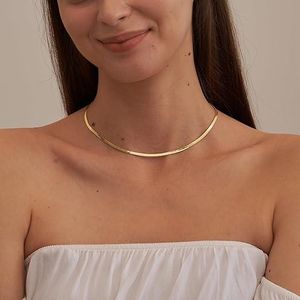 Thin gold choker necklace store