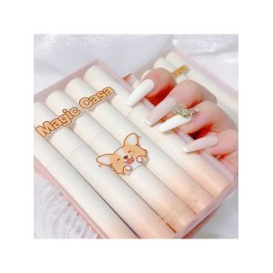 SHEIN مادة ملمع شفاه طقم , 5 قطع دائم ضد للماء احمر الشفاة سائل عدة