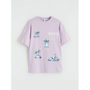 LC Waikiki Crew Neck Stitch Printed Girl's T-Shirt