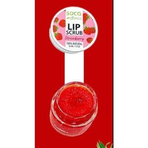 Soca organics strawberry Sugar Lip Scrub -100% natural - 50 ml
