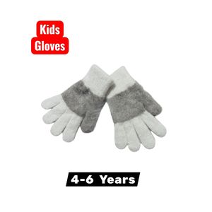 قفازات للأطفال مناسبة لأعمار 4-6 سنوات لصوف ناعم ومستورد يوفر دفئًا أكبر
