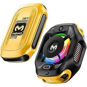MEMO CX12 Mobile Cooler with Digital Display and RGB Lighting Battery Unit, Portable Semiconductor Radiator Fan for Gaming and Live Streaming