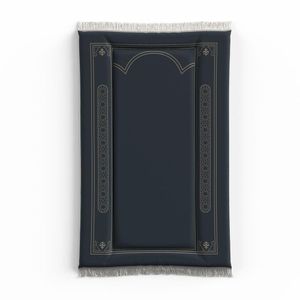 Art Mood HOME Sakina Padded Prayer Mat Soft Premium Velvet Face - Luxurious And Comfortable Prayer Rug With Elegant Design - Thickness Foam For An Ultimate Comfort Experience - Dark Blue