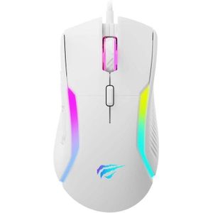 Havit RGB Gaming Mouse - Precision Optical Sensor, Customizable DPI, Ergonomic Design, Programmable Buttons, and Dynamic RGB Lighting for PC Gamers (MS1033)