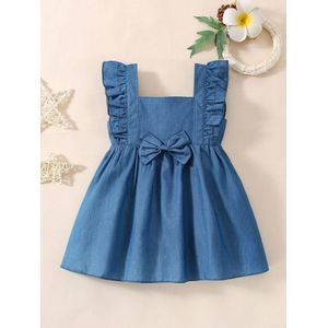 Very chic girls' dress blue