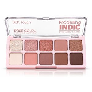 ROSE GOLD باليت آي شادو  تاتش بدرجات النيود والترابي لإطلالة عيون دافئ  درجة ب -10 لون