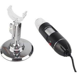 USB Digital Microscope 50X to 1600X Magnification Camera Endoscope with 8 LEDs and Stand, Compatible with Android Windows Linux  and Mac OS  with OTG Micro and Type C for Mobile Phone and Computer Cameras