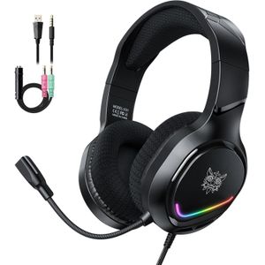 هيدفون جيمينج X31 مع إضاءة RGB، صوت ستيريو محيطي، وميكروفون عازل للضوضاء