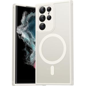 Samsung Galaxy S22 Ultra Case Magnetic Case for Samsung Galaxy S22 Ultra Camera Protection Shockproof Scratch Resistant Translucent White