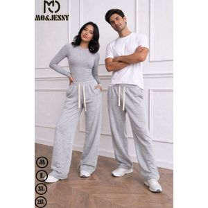 بنطلون وايد ليج نسائى - رجالى للجنسين ميلتون قطن 100%