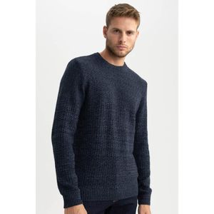 Man Standart Fit Long Sleeve Pullover - NAVY