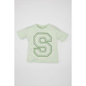 Defacto Knitted Short Sleeve T-Shirt - Mint